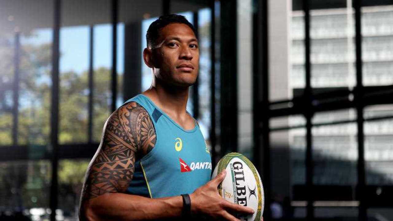 Wallaby Israel Folau is one of many Australian Rugby Union players with tattoos.