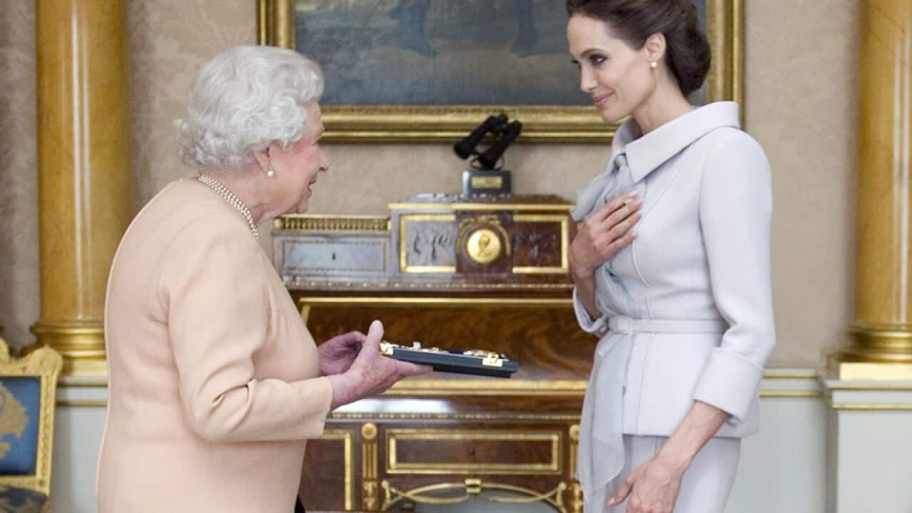 The Queen and Angelina Jolie.