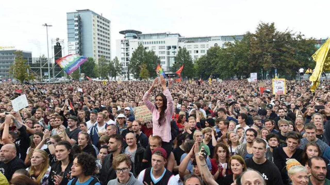 Thousands attended a concert dedicated against racism, xenophobia and violence in Chemnitz, Germany.