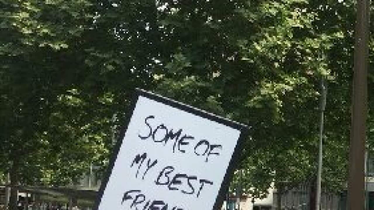 Racism Terrorism protest Melbourne Bourke st