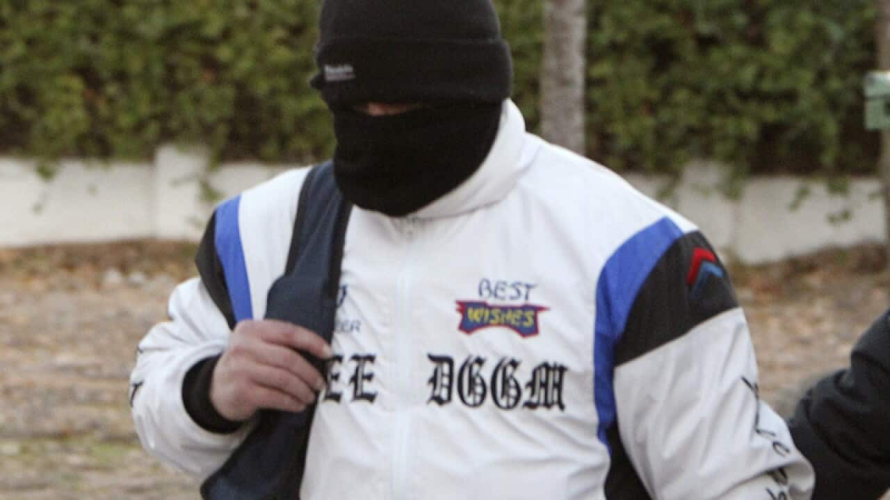 A man condemned for a triple murder leaves a Spanish prison