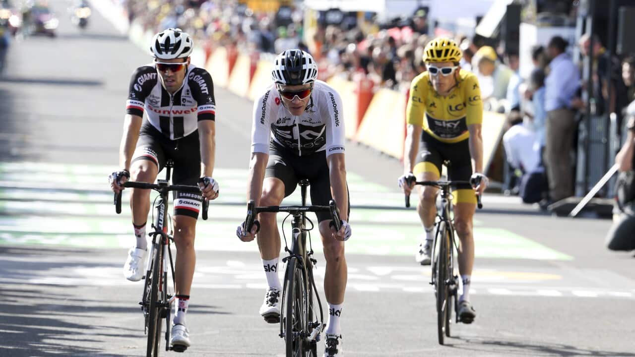 Tom Dumoulin, Chris Froome, Geraint Thomas, Tour de France, Stage 14
