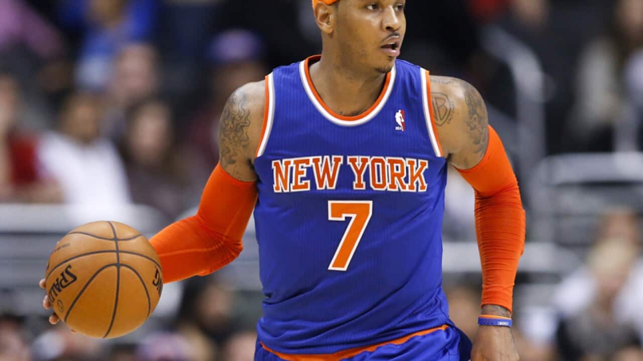 Former New York Knicks forward Carmelo Anthony