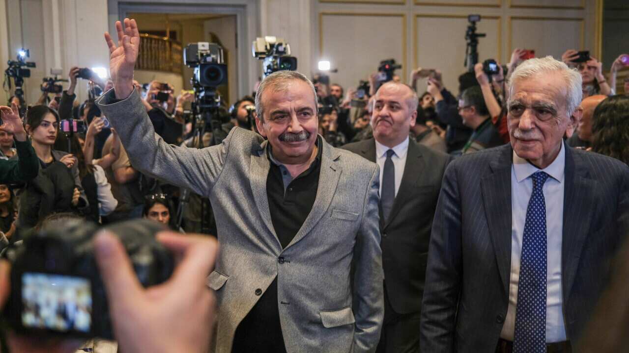 Sirri Sureyya (L) and Ahmet Turk