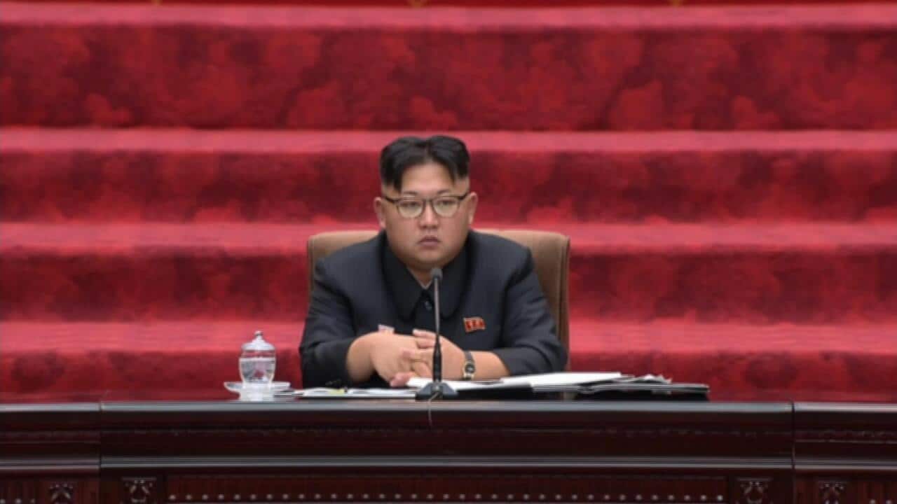 North Korea's Supreme People's Assembly is chaired by leader Kim Jong Un, convened Wednesday June 29, 2016, in Pyongyang, North Korea.