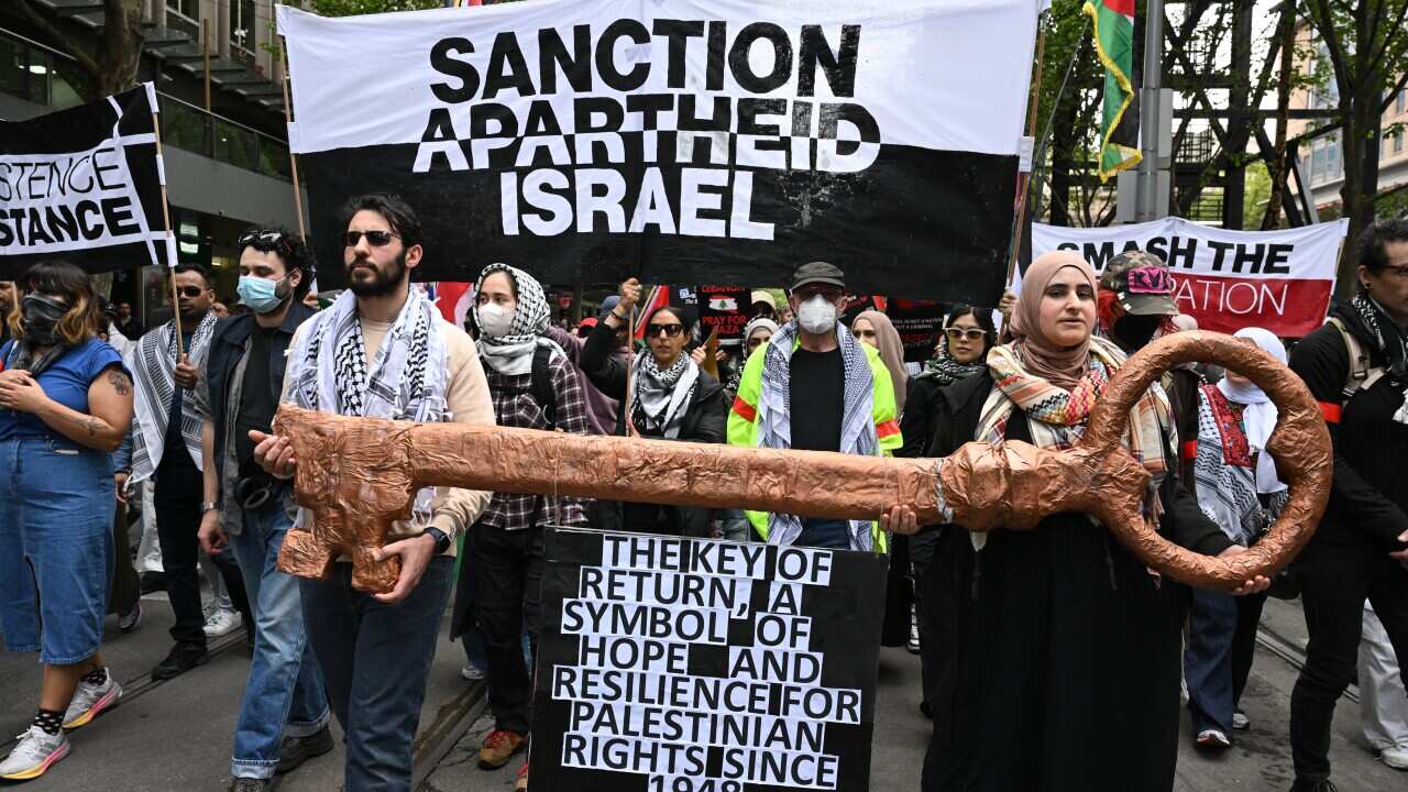 OCT 7 ANNIVERSARY PROTEST MELBOURNE