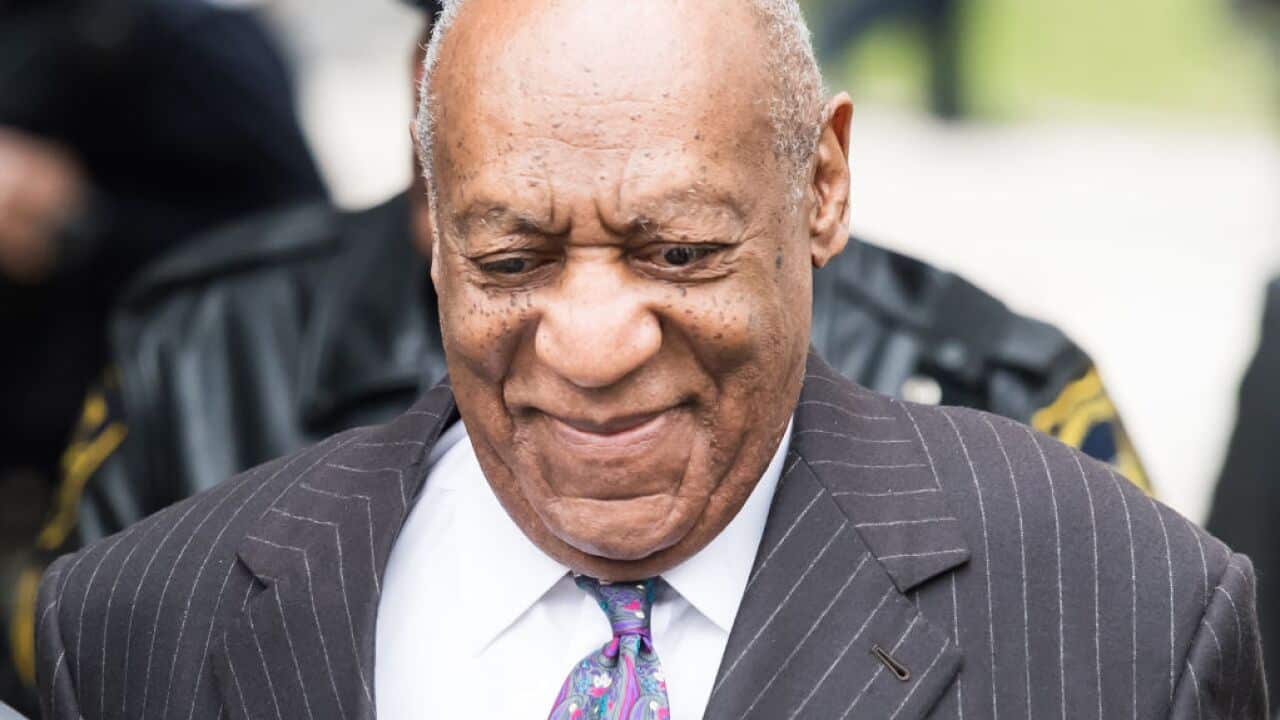 Disgraced US megastar Bill Cosby arriving at his retrial