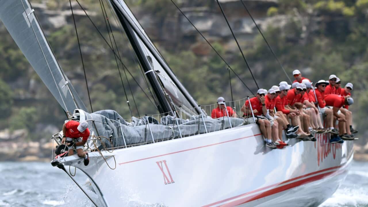 Wild Oats XI competes in the SOLAS Big Boat Challenge