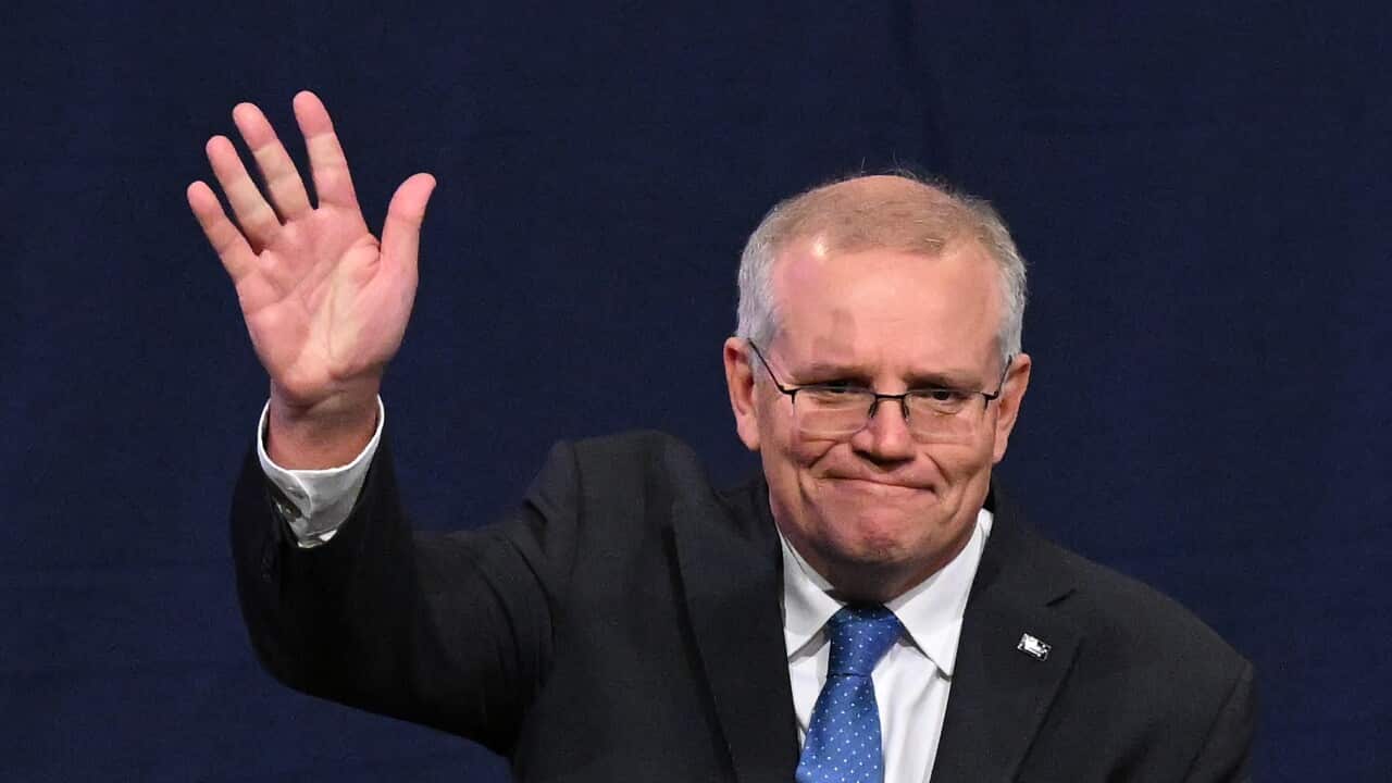 Outgoing Prime Minister Scott Morrison concedes defeat in the 2022 Federal Election, at the Federal Liberal Reception at The Fullerton Hotel, Sydney