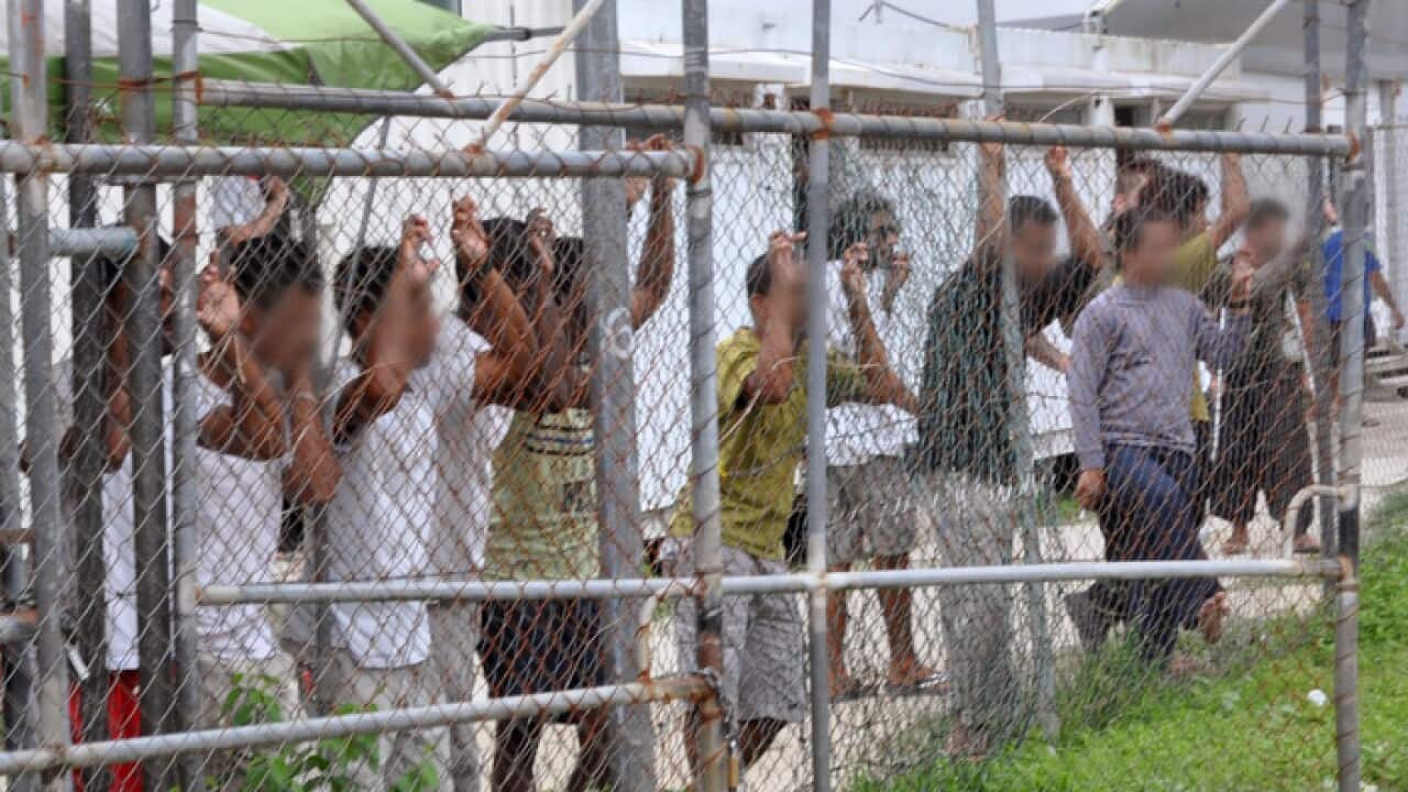 A 2014 file image of asylum seekers in the Manus Island detention centre, PNG (AAP)