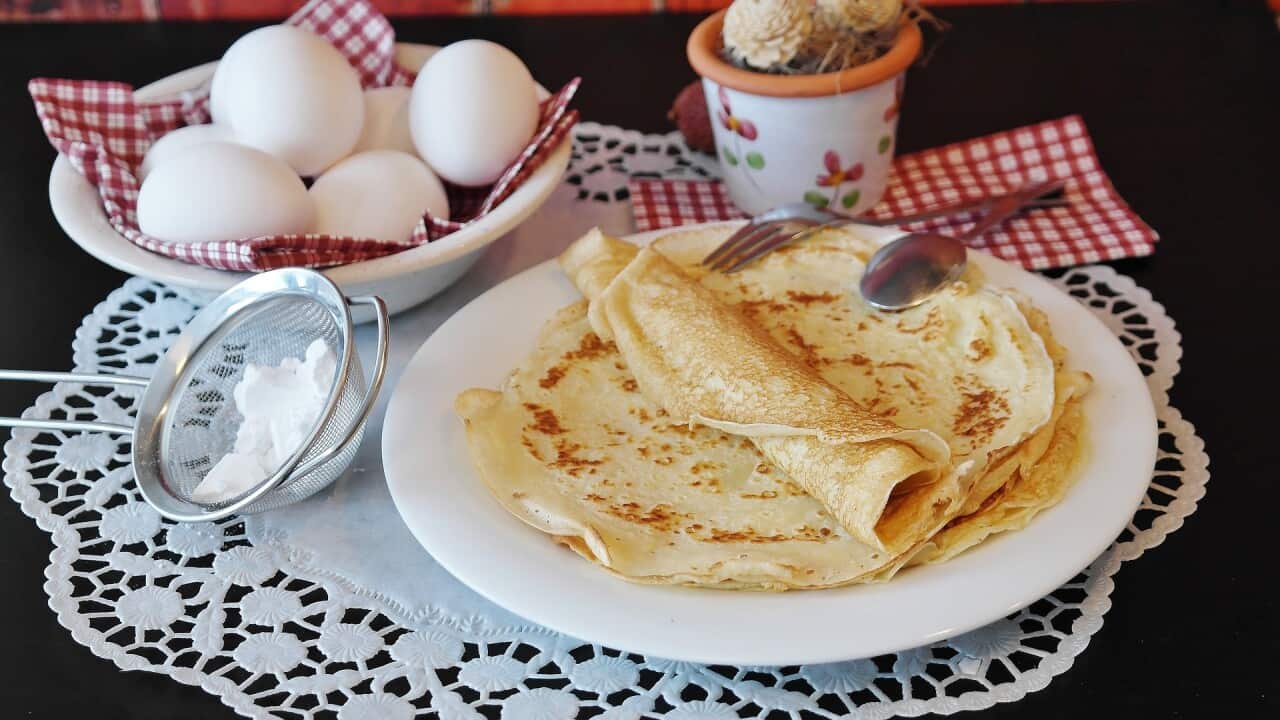 Crêpes on a plate