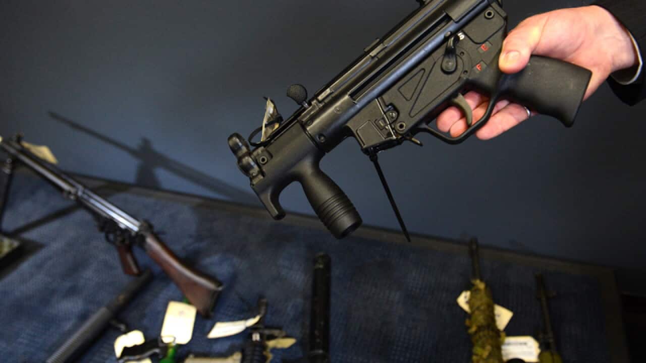 Illegal weapons.