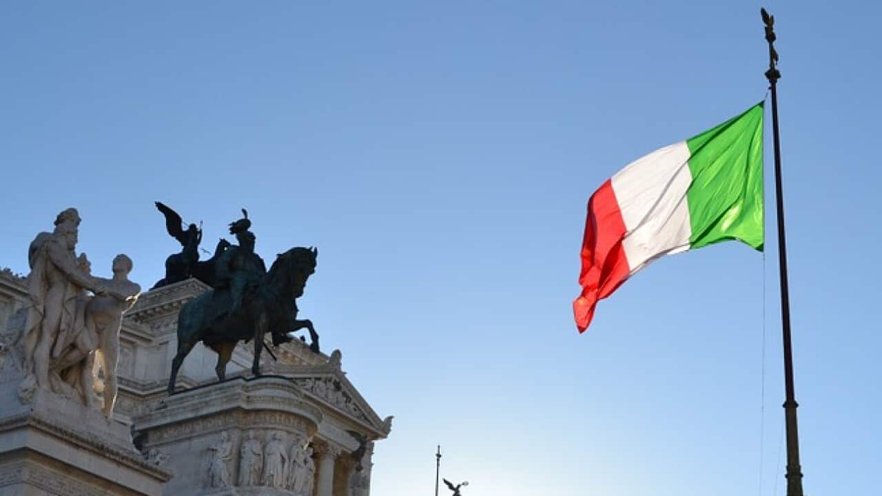 Italian flag in Rome