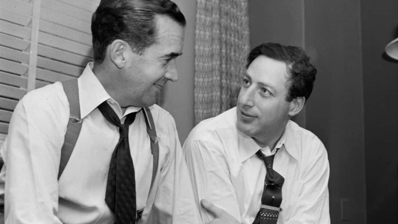 Journalist Edward R. Murrow (left) was the subject of the film Goodnight and Good Luck.