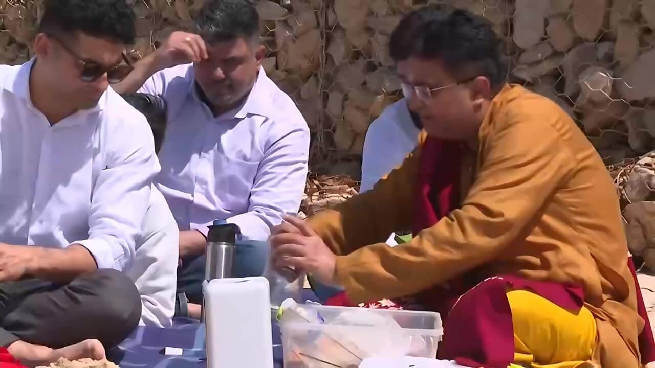 Preparing for a farewell ceremony at Harishchandra Ghat in Adelaide (SBS).jpg