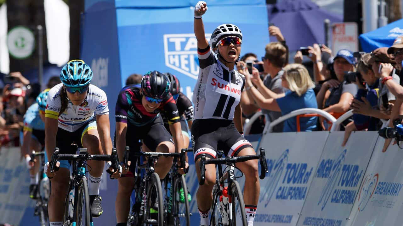 Amgen Tour of California Women 2017 Stage 3 Coryn Rivera wins