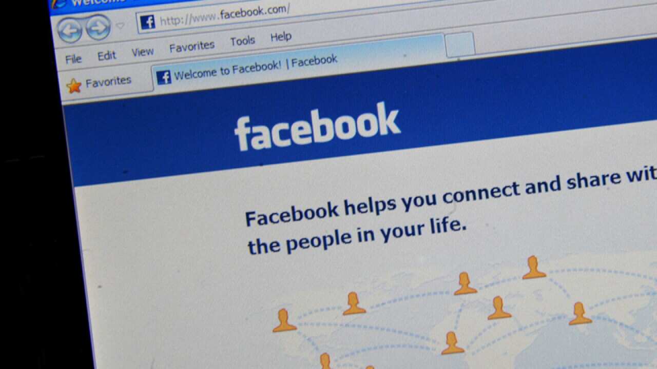 computer screen showing social networking web site Facebook