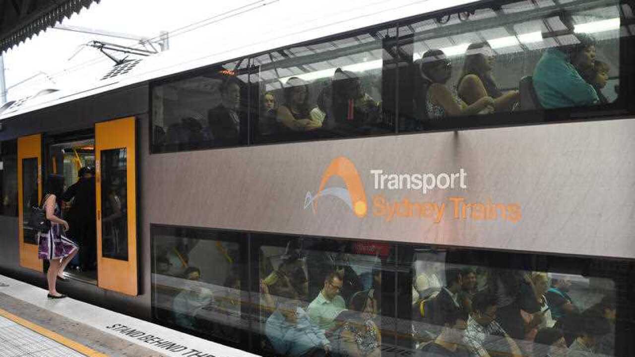 A not-so-uncrowded Sydney train.