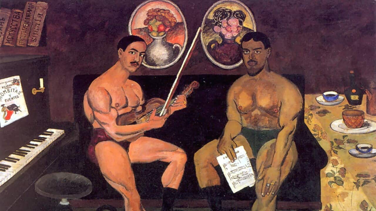 Self-Portrait and Portrait of Pyotr Konchalovsky