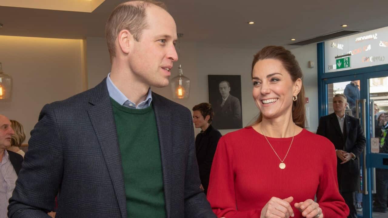 The Duke and Duchess of Cambridge during a visit to Joe's Ice Cream Parlour on Mumbles Road