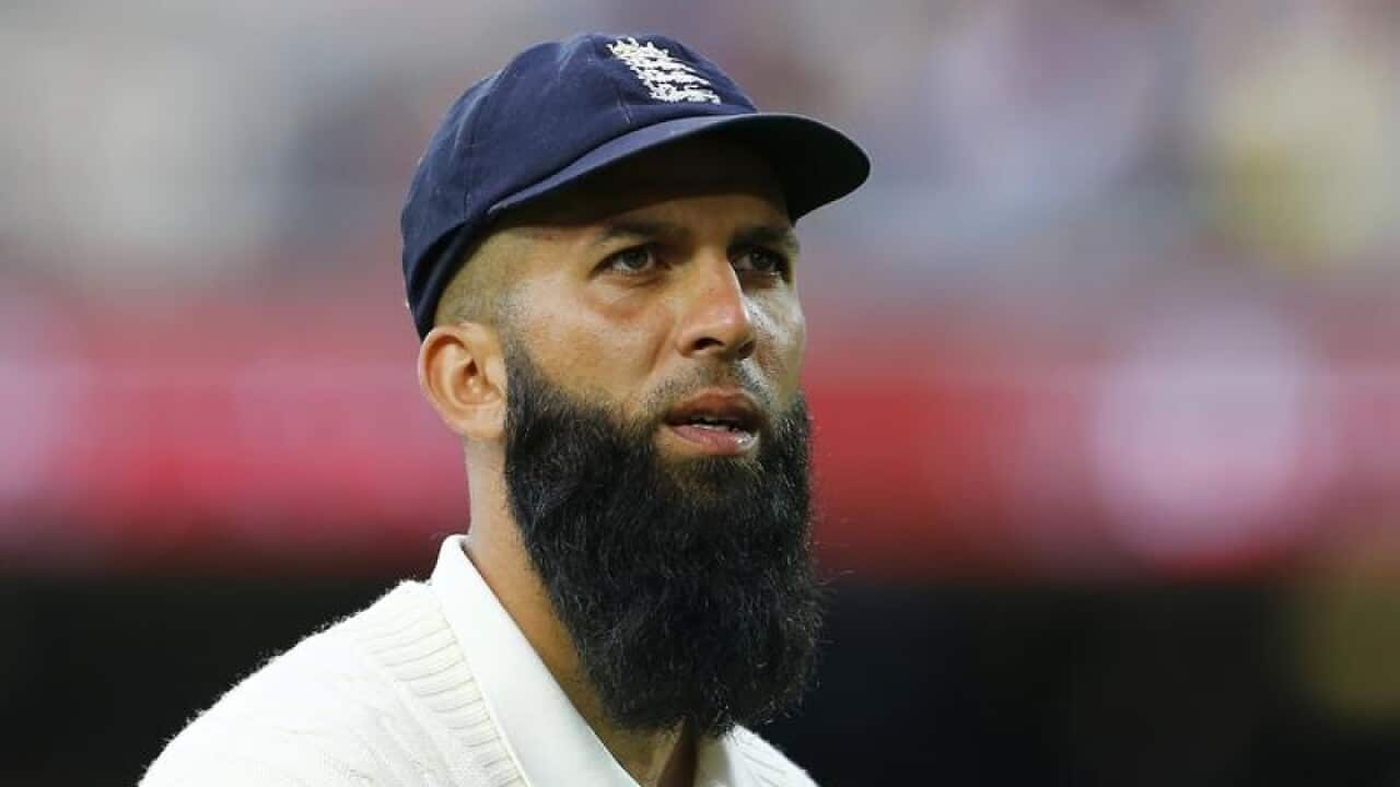 England's Moeen Ali in the field during day two of the Ashes Test.