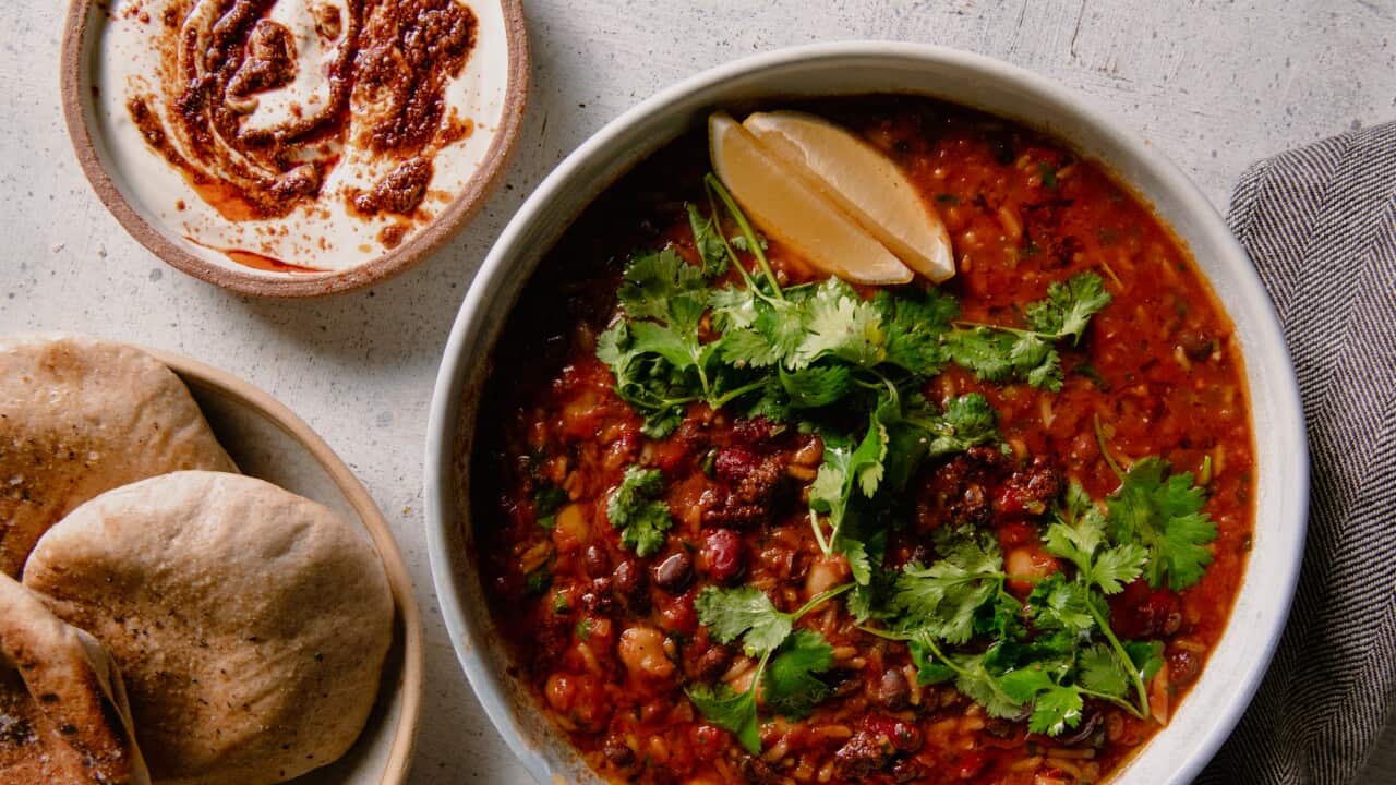 Moroccan three bean harira