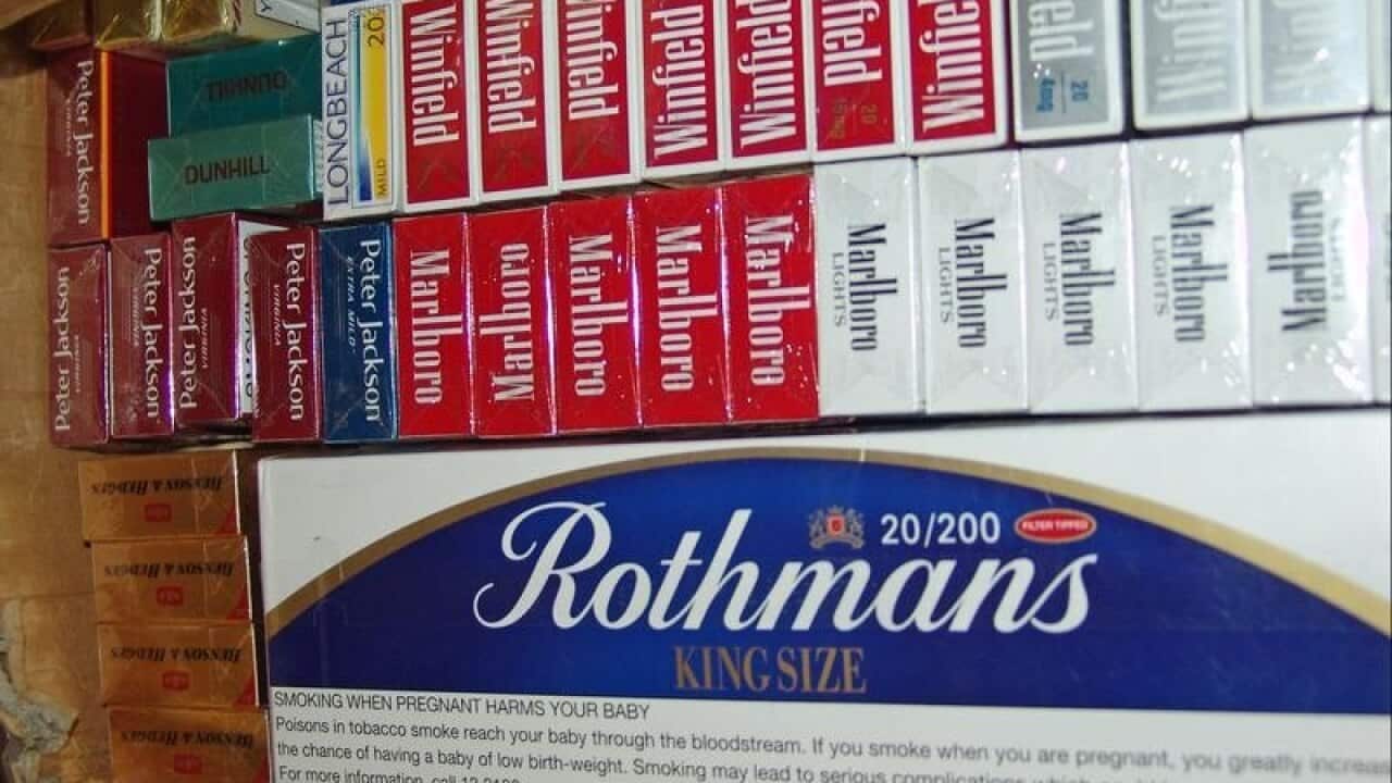 An Australian Customs service handout photo of Tobacco products