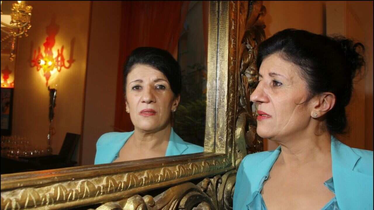 Close-up of Biyouna, actress in Paris, France on July 02, 2007.