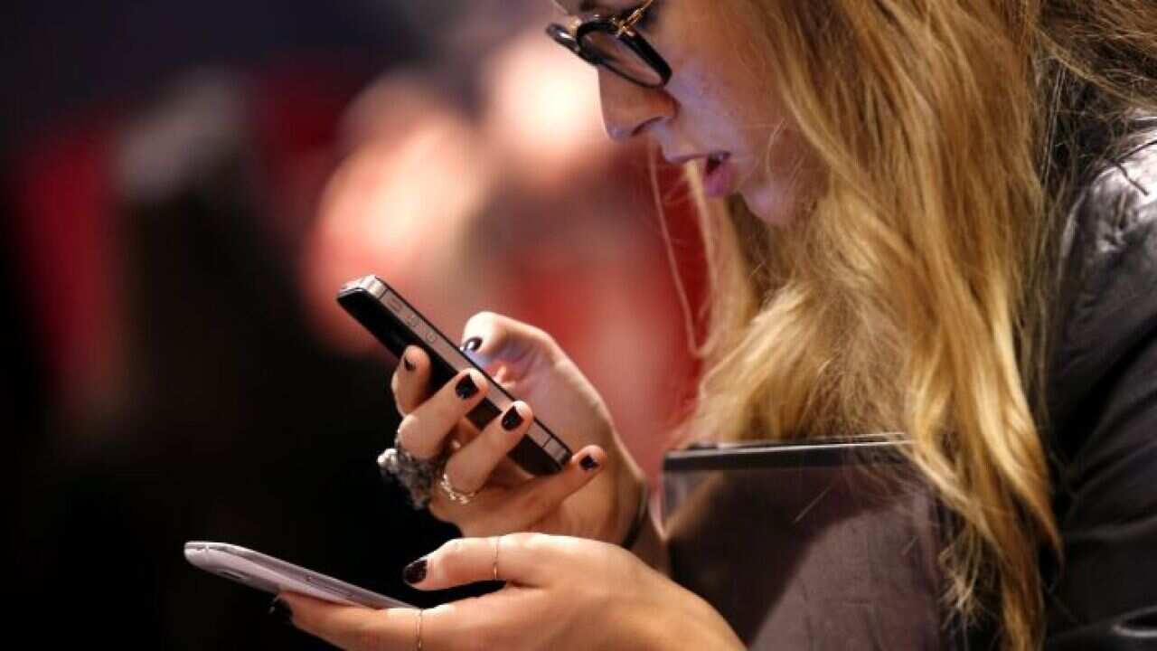 Woman on a smartphone