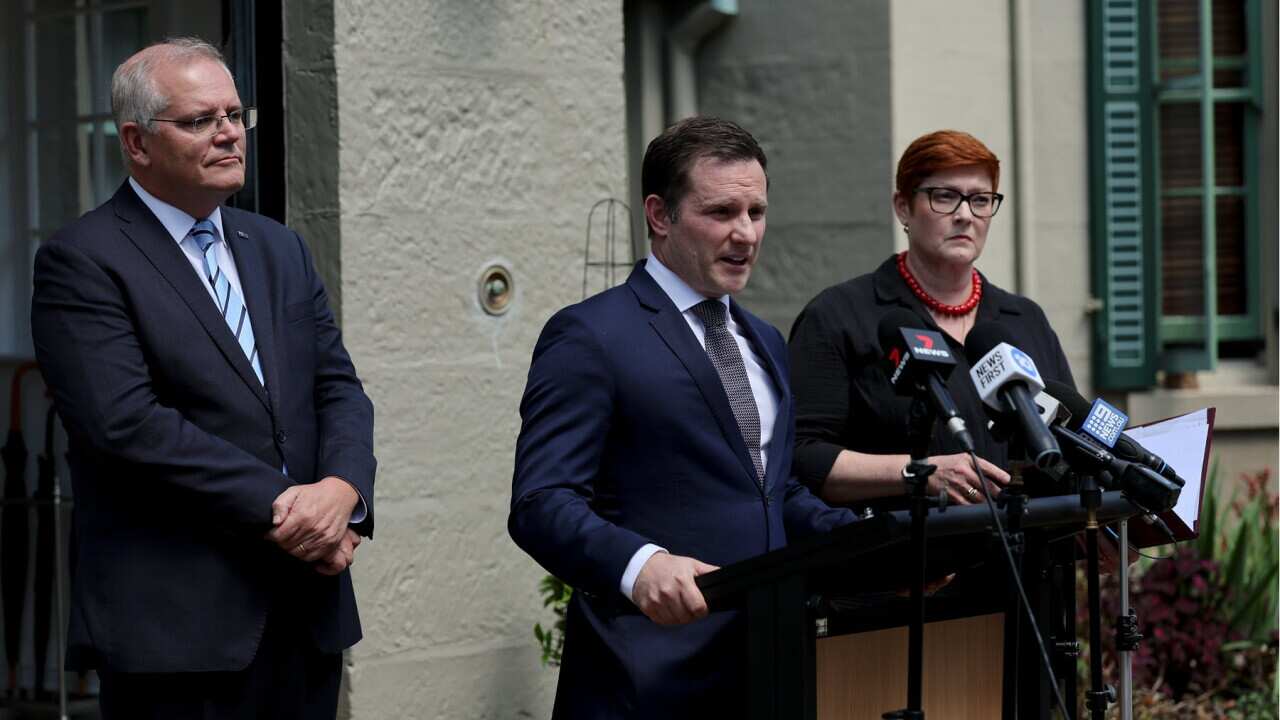 The federal government at a press conference in Sydney