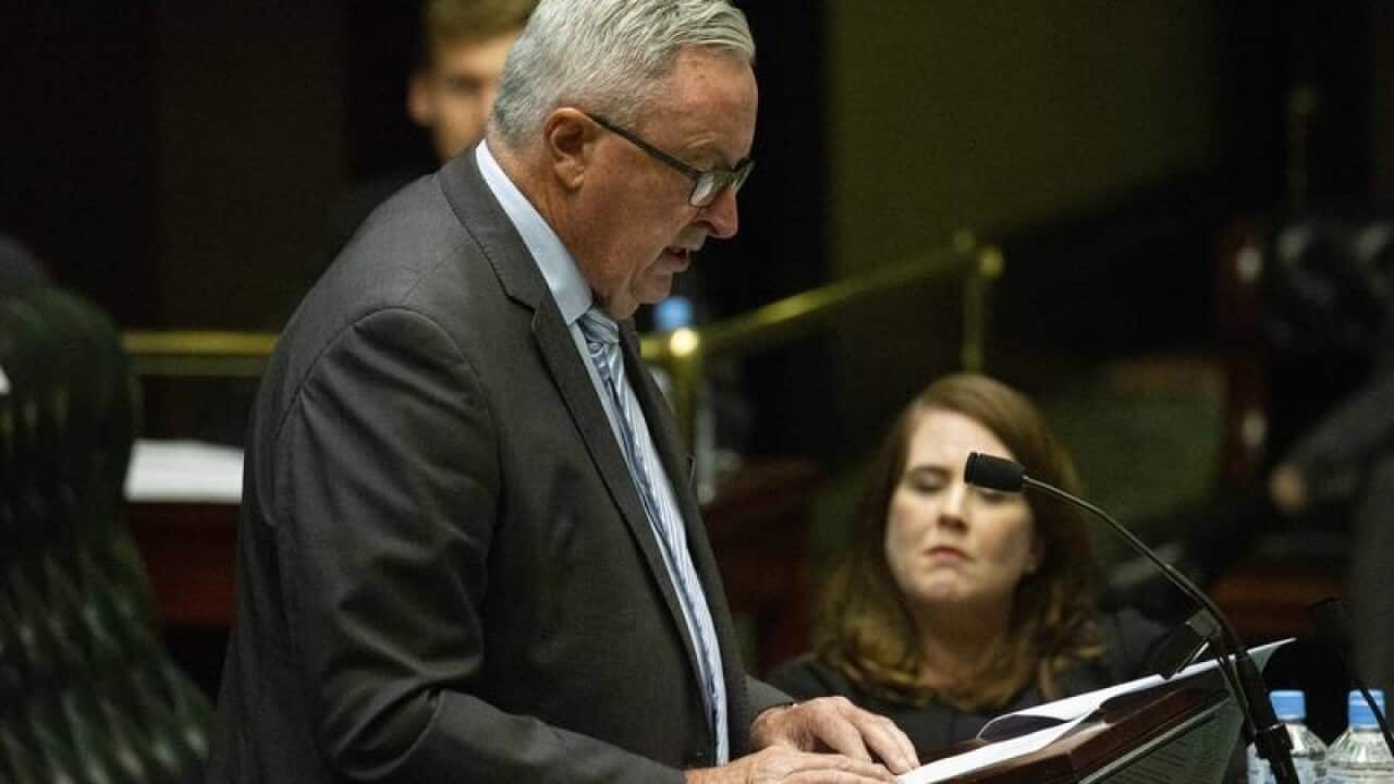 Health Minister Brad Hazzard was among the MPs to speak in favour of the NSW assisted dying bill.