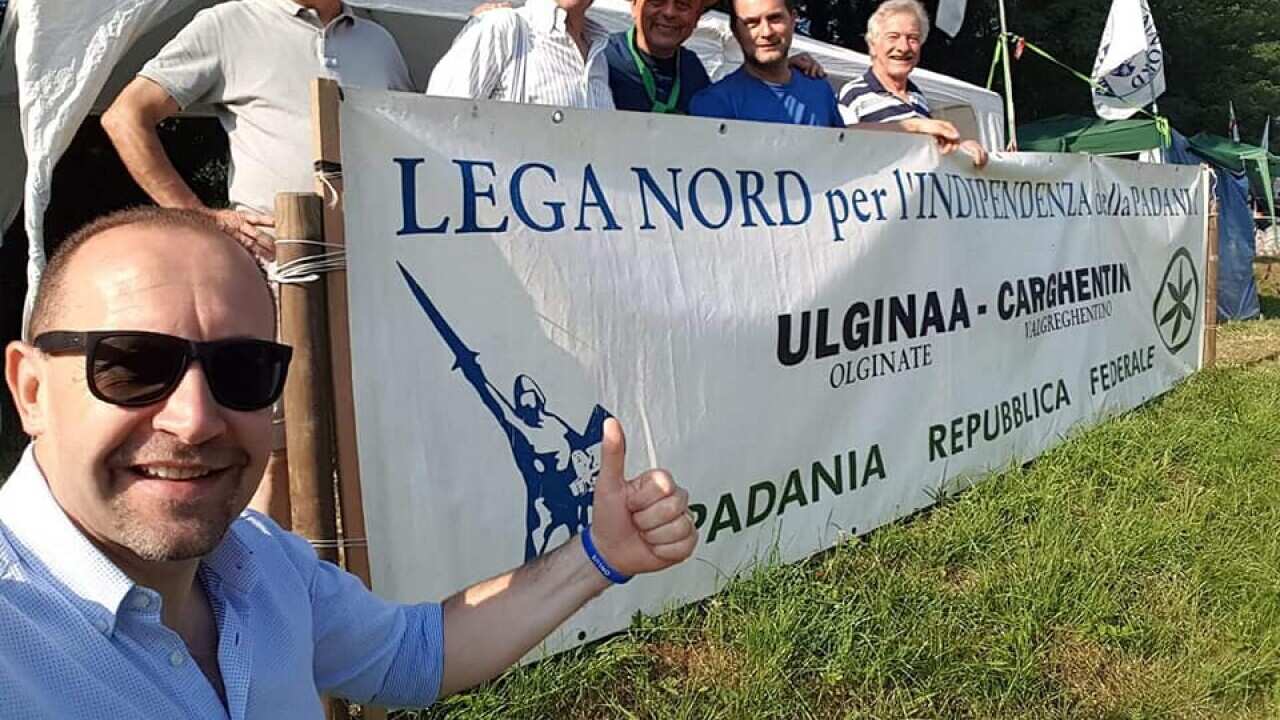 Paolo Arrigoni a Pontida 2018.