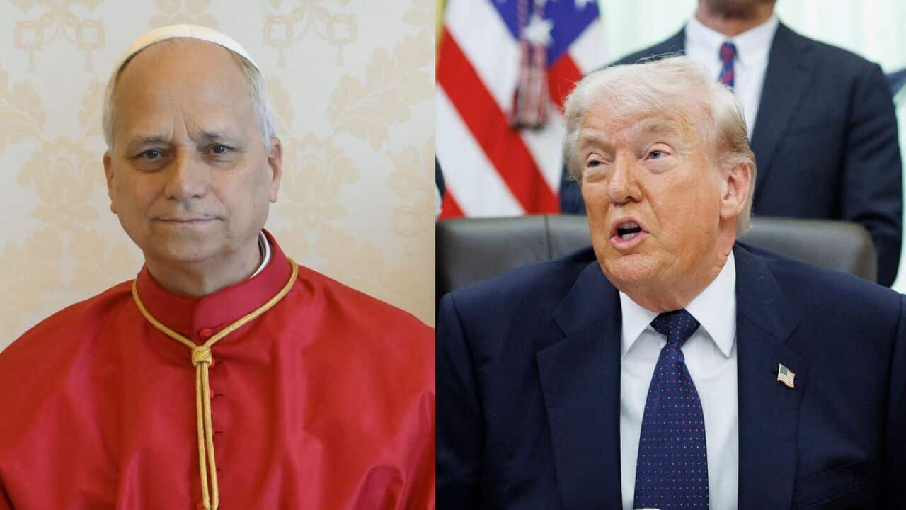 Pope Leo XIV and US President Donald Trump