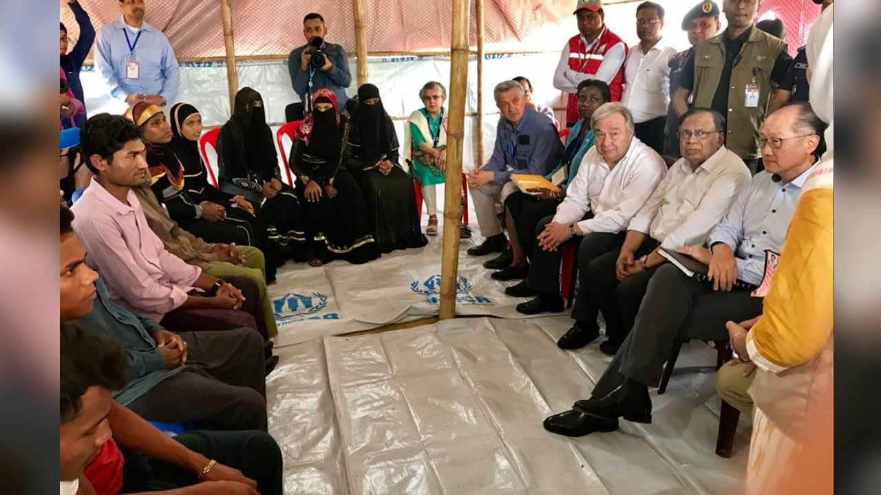 The Secretary General of the United Nations in Cox’s Bazar, Bangladesh.