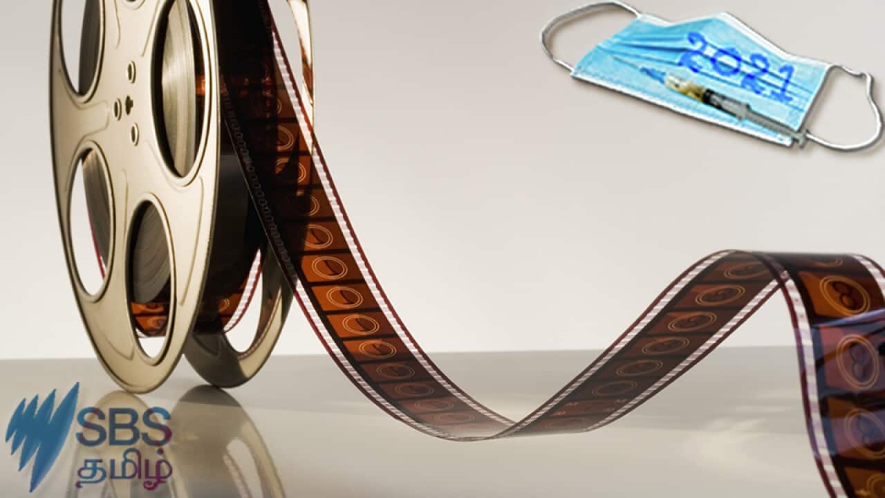Close up of reel of movie film