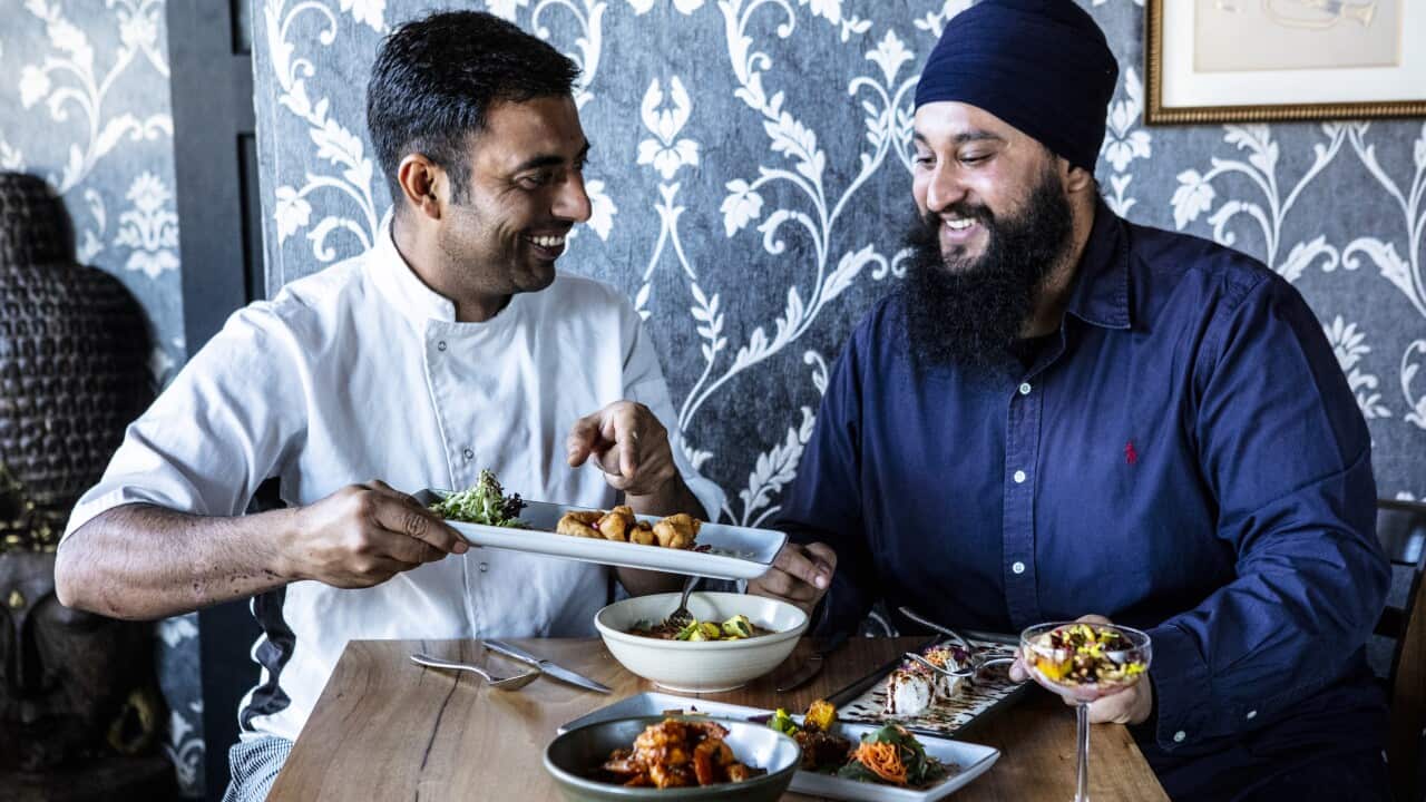 Inderpreet Singh (L) says Kashmiri cuisine is underrepresented in Australia.