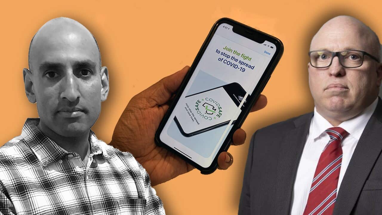 Rajan Venkataraman, VP Civil Liberties Australia (left) & Dr John Coyne, Australian Strategic Policy Institute (right) comment on COVIDSafe App.
