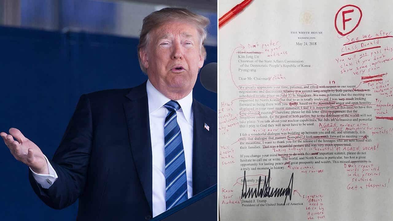 President Trump's letter to Kim Jong-un has been mocked on social media