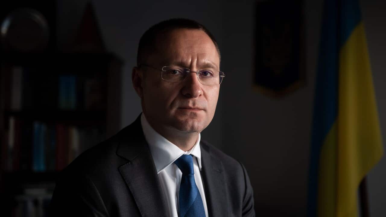 Ukraine's ambassador to Australia, Vasyl Myroshnychenko.