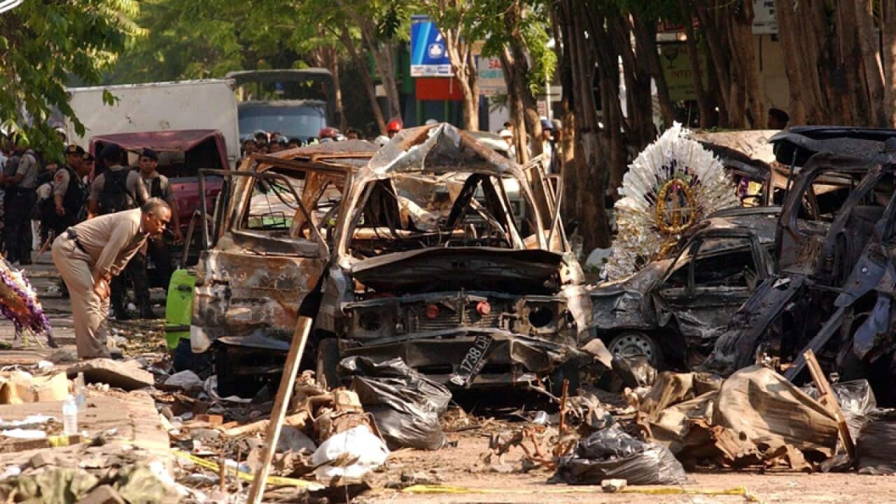 Aftermath of the Bali bombings.
