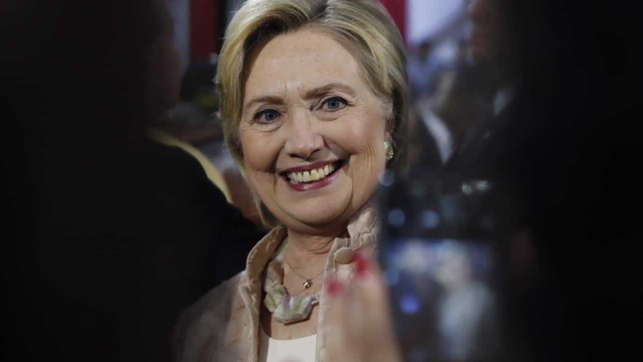 US Democratic presidential nominee Hillary Clinton