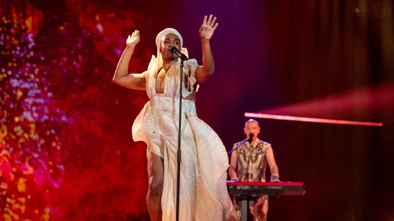 Electric Fields perform on the Eurovision 2024 stage