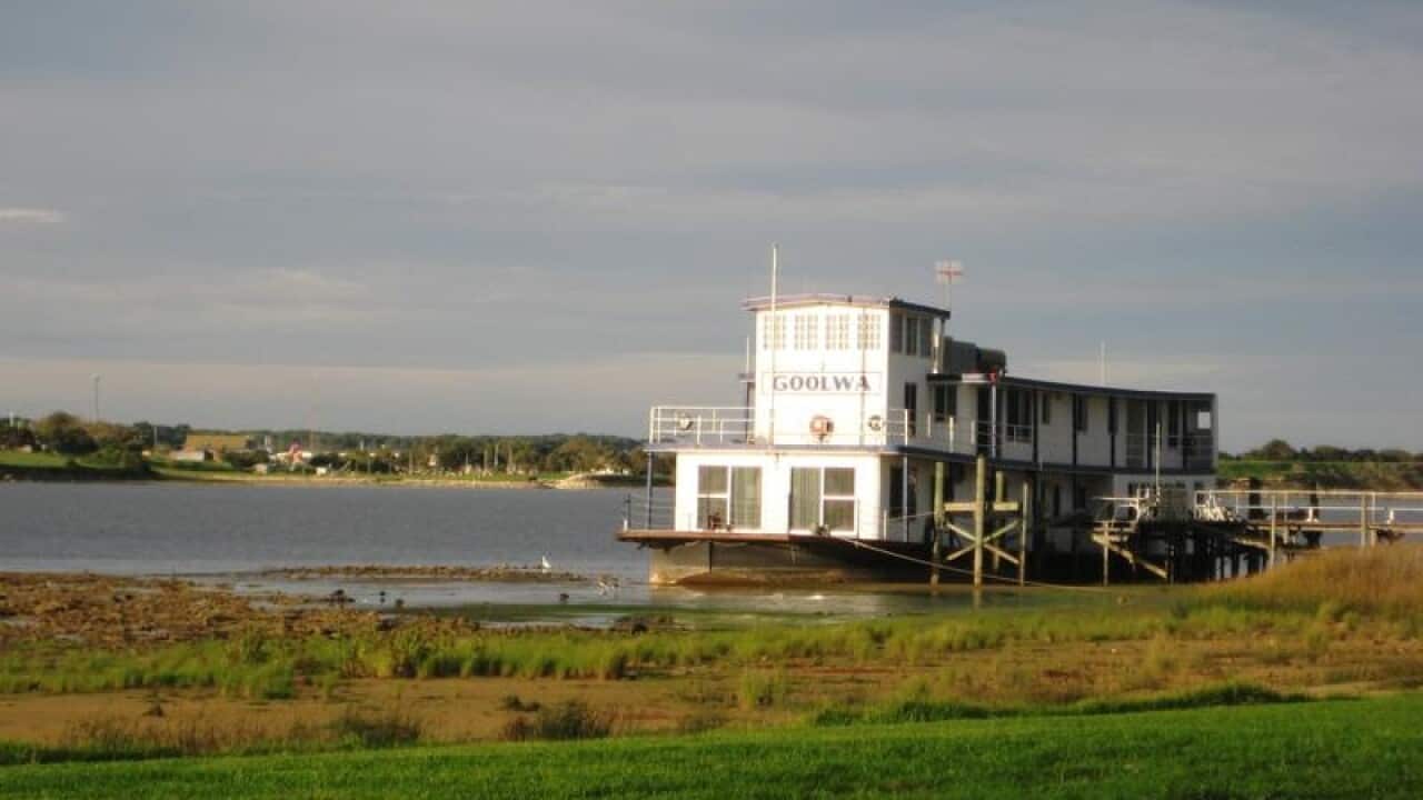 A paddle steamer on the Murray River in Goolwa, South Australia.
