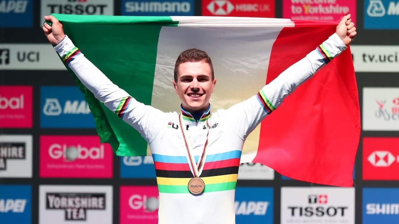 Samuele Battistella, 20enne di Castelfranco Veneto, ha vinto il Mondiale Under 23 di ciclismo