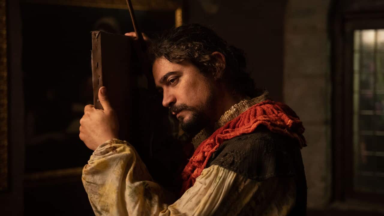 Un fotogramma da "Caravaggio's Shadow", il film di Michele Placido su SBS On Demand.