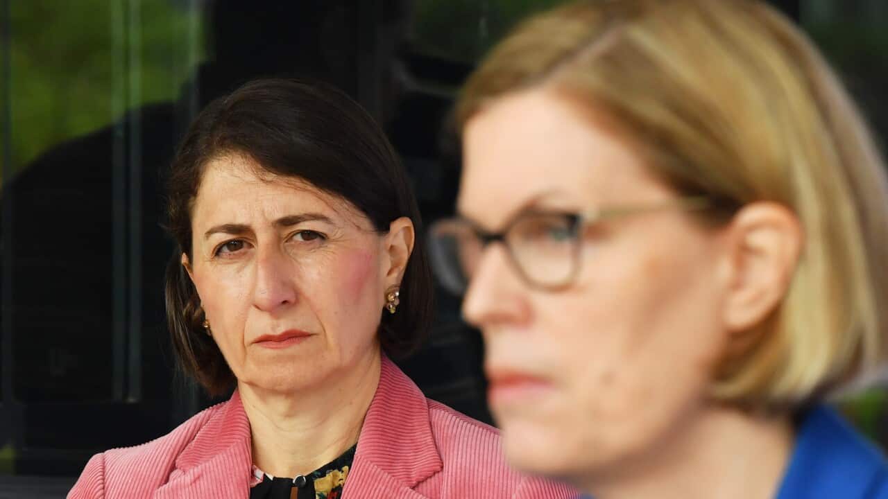 Premier Gladys Berejiklian (left) and NSW Chief Medical Officer Kerry Chant (right).