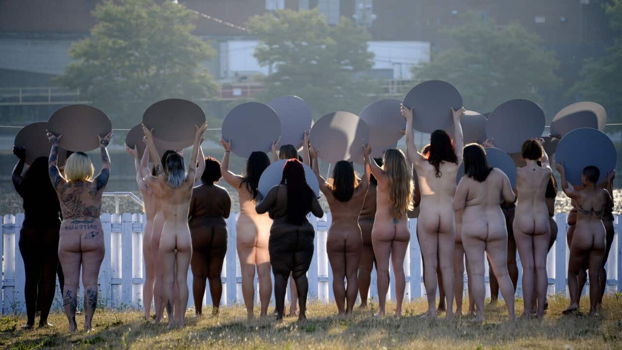 Nude protest over trump