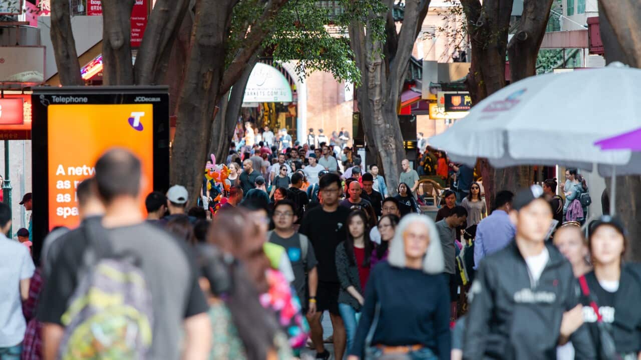 Sydney chinatown crowd