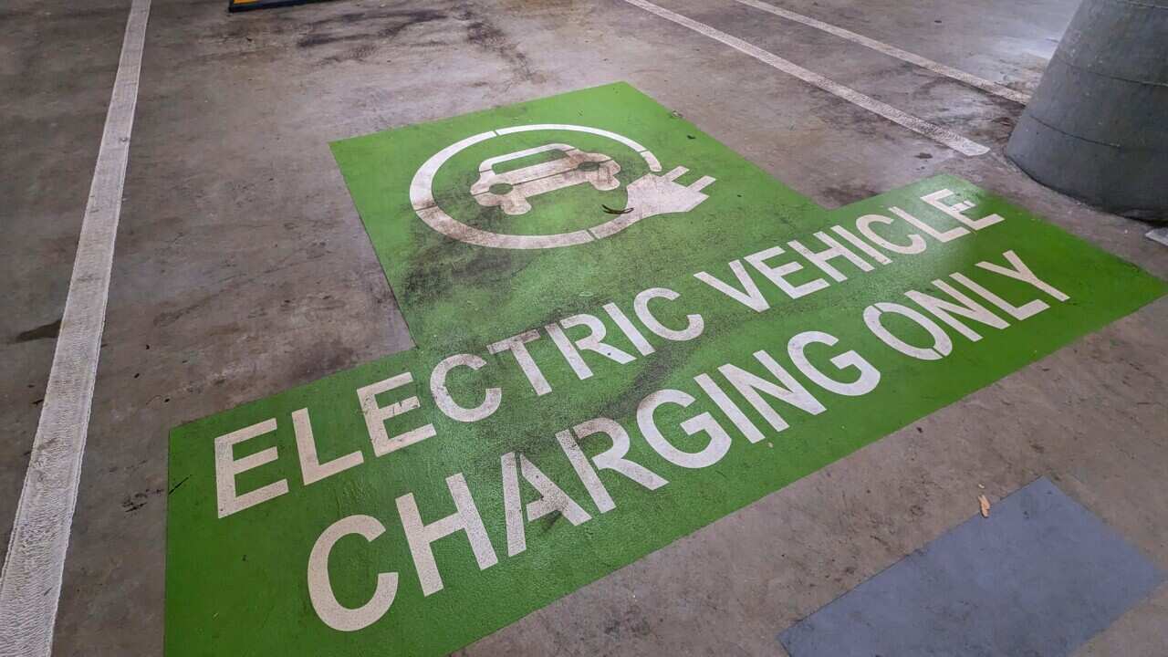 Electric vehicle parking in a mall