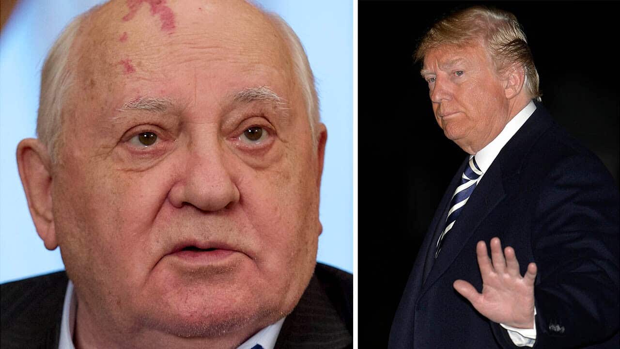 Former Soviet President Mikhail Gorbachev says US President Trump's plan to withdraw from a key Cold War nuclear weapons treaty is a reversal.